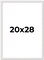 Textured White Picture Frame - UV Acrylic, Foam Board Backing, Hanging Hardware